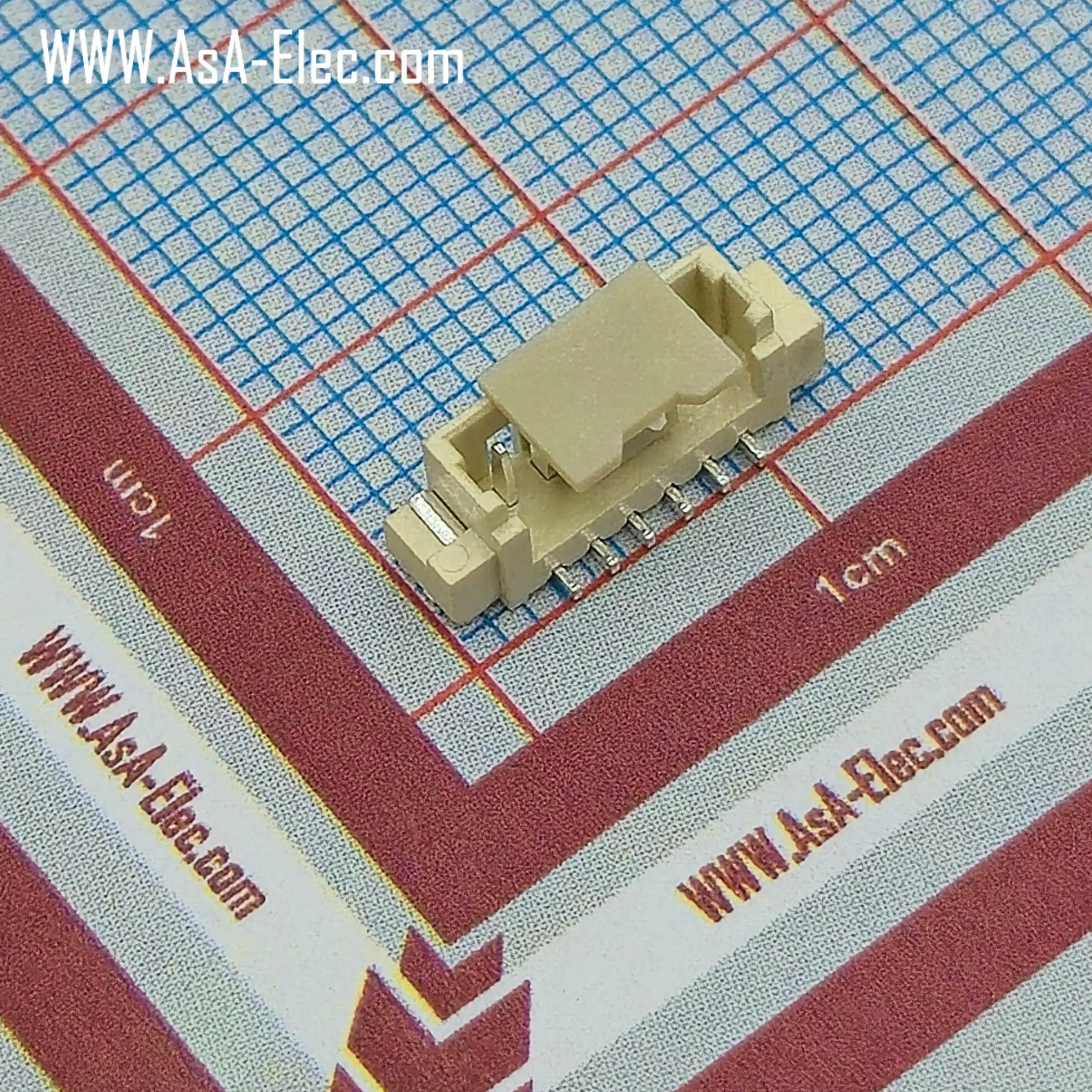 کانکتور FH تیغه ای 1.25 میلی متر 6 پین نر SMD STRAIGHT